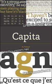 Capita Font Family - 12 Fonts for $198