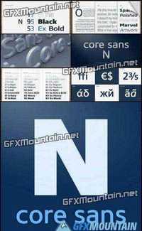Core Sans N Font Family - 54 Fonts for $324
