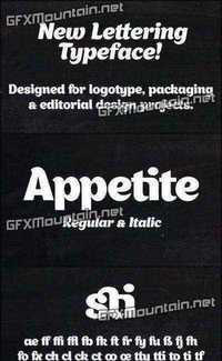 Appetite Font Family - 2 Fonts for $98