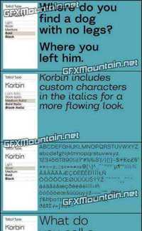 Korbin Font Family - 10 Fonts for $99