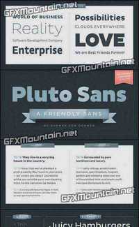Pluto Sans Font Family - 16 Fonts for $299