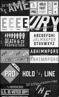 Prohibition Font Family - 8 Fonts for $39