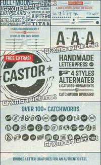 Castor Font Family - 8 Fonts for $49