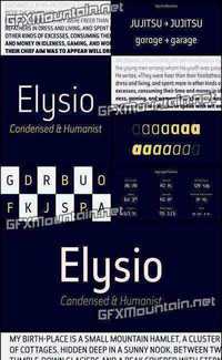 Elysio Font Family - 14 Fonts for $34