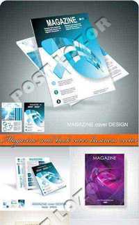 Magazine and book cover business vector