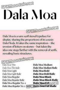 Dala Moa Font Family - 16 Fonts for $350