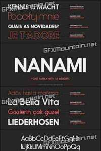 Nanami Font Family - 18 Fonts $337