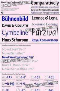 Novel Sans Condensed Pro Font Family - 12 Font $825