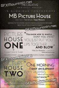 MB Picture House Font Family - 6 Font $180