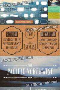 Pacific Northwest Font Family - 3 Fonts for $60