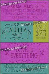 Taluhla Font Family - 4 Fonts for $59
