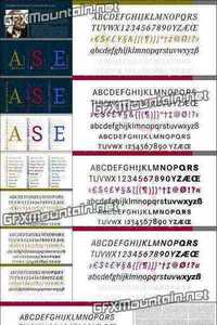 Corporate A S E  Typeface Trilogy Font Collection - 53 Font $4770