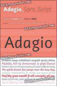 Adagio Sans Script Font Family - 9 Fonts for $140