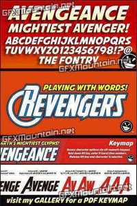 Avengeance Font Family - 6 Fonts 180$