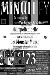 Minuit FY Font Family- 3 Fonts 105$