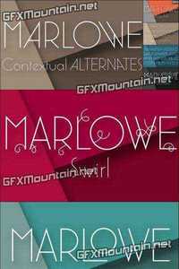 Marlowe Font Family - 4 Fonts 120$