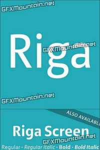 Riga Font Family - 18 Fonts for $449