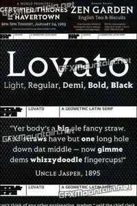 Lovato Font Family - 5 Font $140