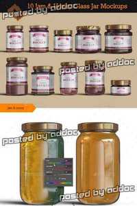 Graphicriver - 10 Jelly / Jam / Honey Jars Mockup 9879151