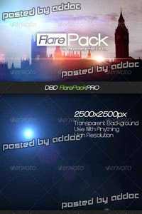 GraphicRiver - DBD FlarePack PRO - 10 High-Res Flare PSD's