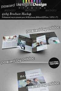 GraphicRiver - 4xA4 Brochure Mock-up