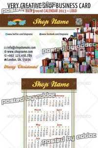 GraphicRiver - Christmas shop business card