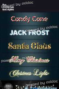 GraphicRiver - Five Christmas text styles