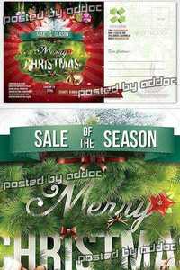 GraphicRiver - Christmas Sale Postcard-Front & Back