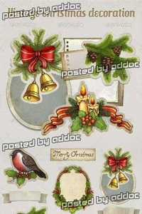 GraphicRiver - Vintage Christmas Decoration