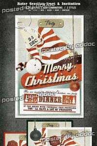 GraphicRiver - Vintage Christmas Card & Invite