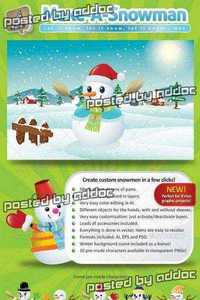 GraphicRiver - Vector Snowman Creation Pack