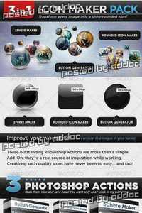 GraphicRiver - Icon Maker Pack Buttons, Spheres, Rounded Icons 