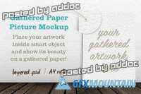 CM - Gathered Paper Picture Mockup