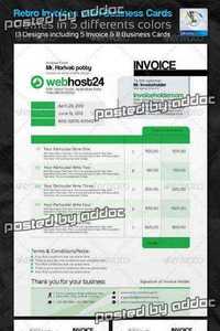 GraphicRiver - Retro Invoices with Business cards