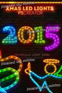 Graphicriver - Christmas LED Light Rope Photoshop Action 9475071