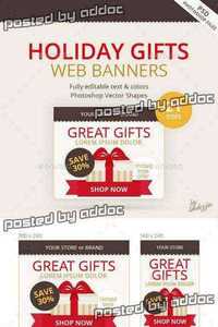 Graphicriver - Holiday Gifts Web Banners 9512338