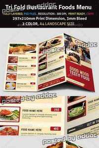 Graphicriver - Tri Fold Restaurant Foods Menu 9500024