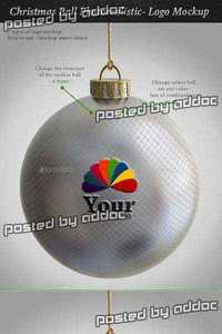 Graphicriver - Christmas Ball Photorealistic- Logo Mockup 9535375