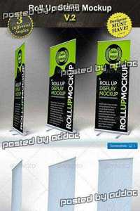 GraphicRiver - Roll Up Stand Mockup - Smart Template Display
