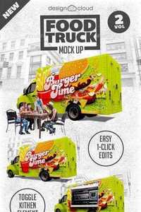 Graphicriver - Food Truck Mock Up Kit Vol. 2 9967534