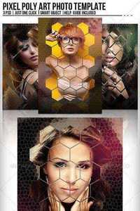 GraphicRiver - Pixel Poly Art Photo Template