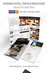 Graphicriver - Modern Hotel Trifold Brochure 9223572