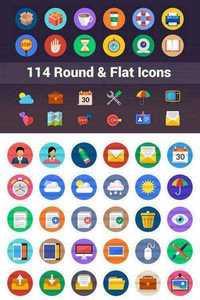 CM - 114 Round And Flat Icons 103616