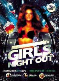 Girls Night Out Club Flyer PSD Template