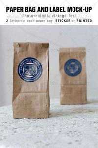 GraphicRiver - Paper Bag and Label Mock-up 