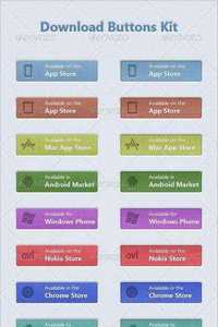 GraphicRiver - Download Buttons Kit