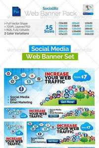 Graphicriver SocialBiz Social Media Web Banners Pack 5748605