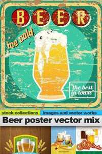 Beer poster vector mix, 25 x EPS