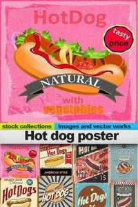 Hot dog poster, 25 x EPS
