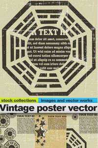 Vintage poster vector, 10 x EPS